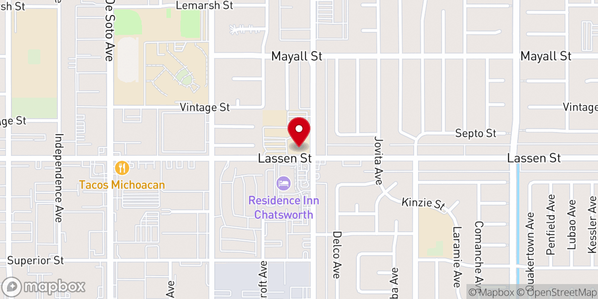 Map showing location of St. John Eudes Church