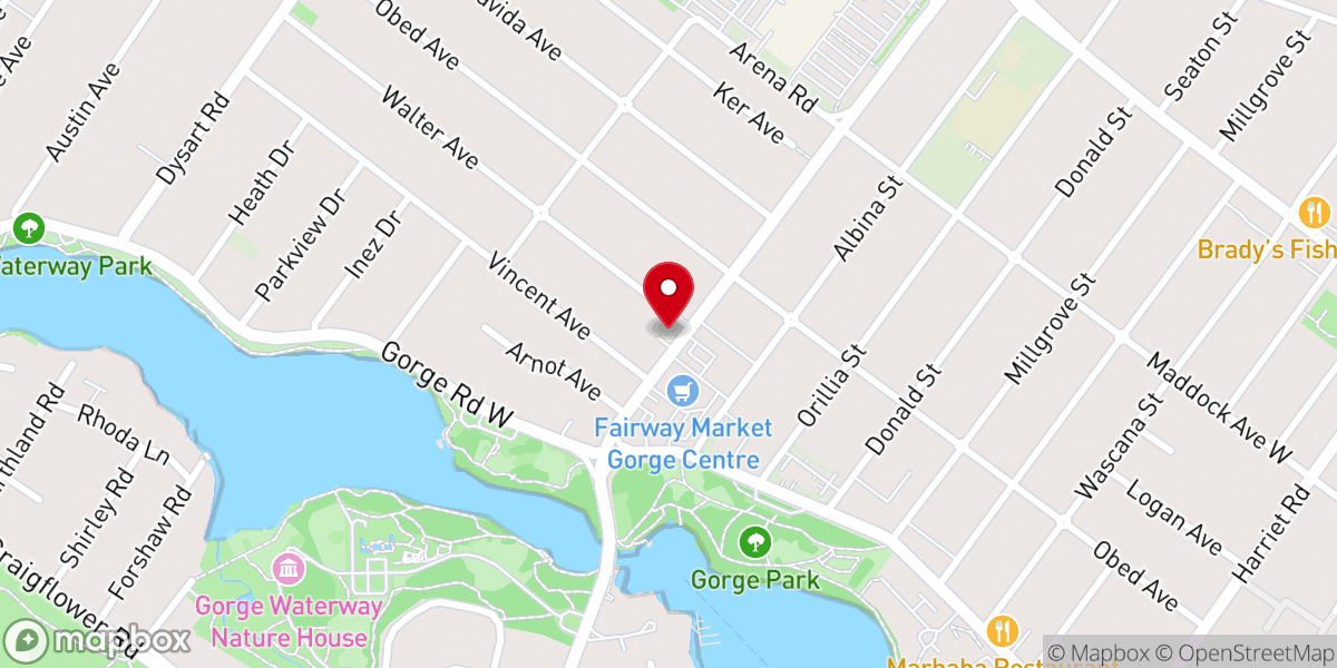 Map showing location of Trinity Presbyterian Church