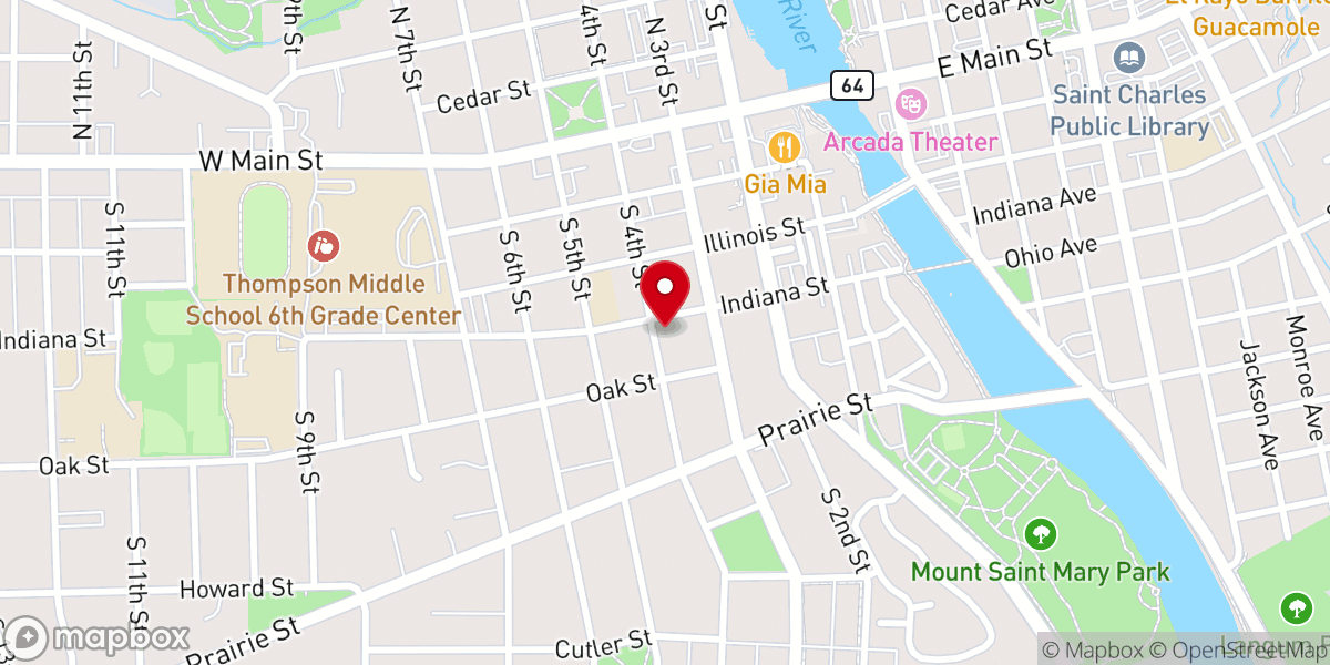Map showing location of Church of God of Prophecy
