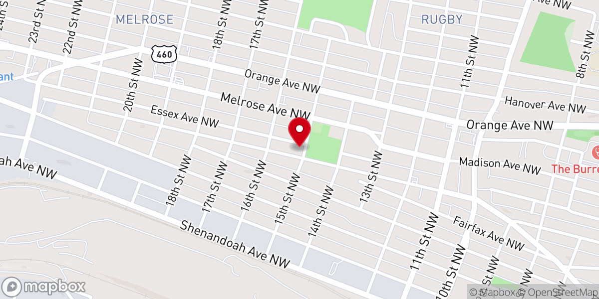 Map showing location of Price Memorial African Methodist Episcopal Zion Church