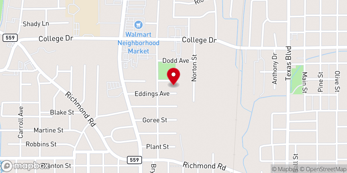 Map showing location of New Mars Church