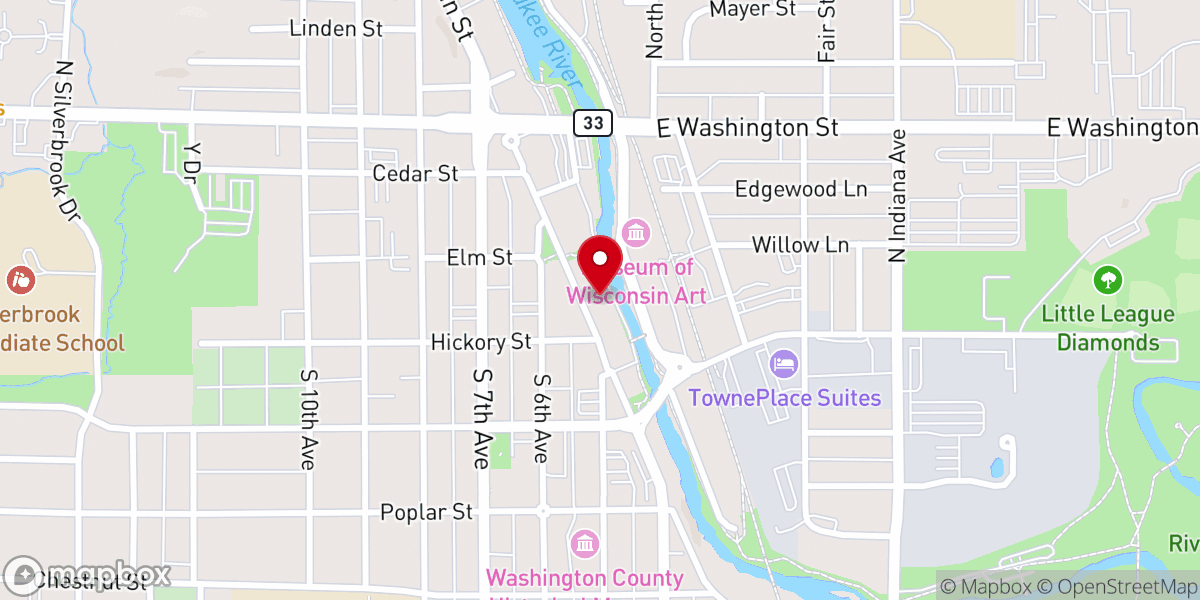 Map showing location of The Bend Theater