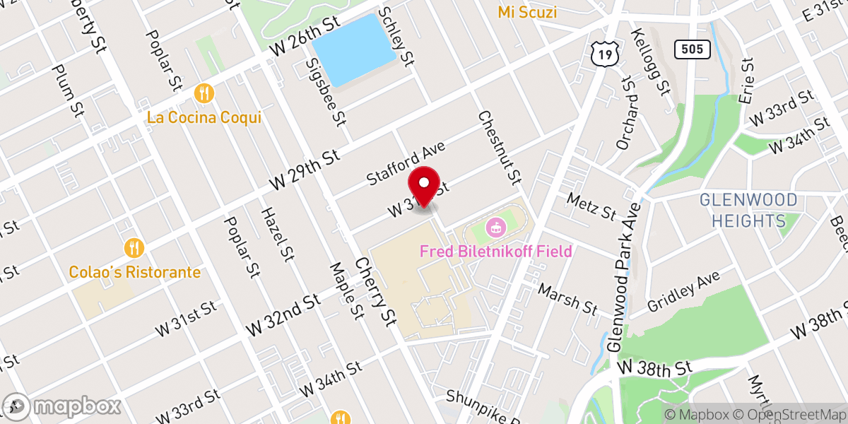 Map showing location of Harvest Family Church