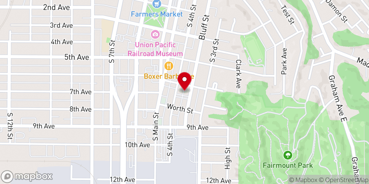 Map showing location of Our Savior's Lutheran Church
