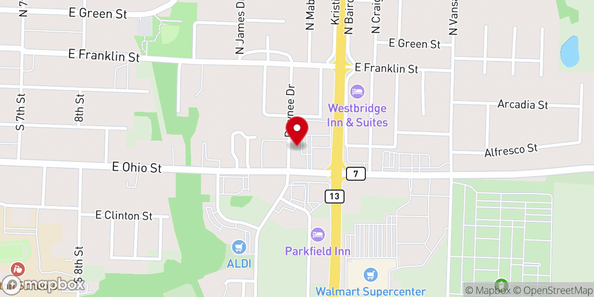 Map showing location of Life Ministries Church