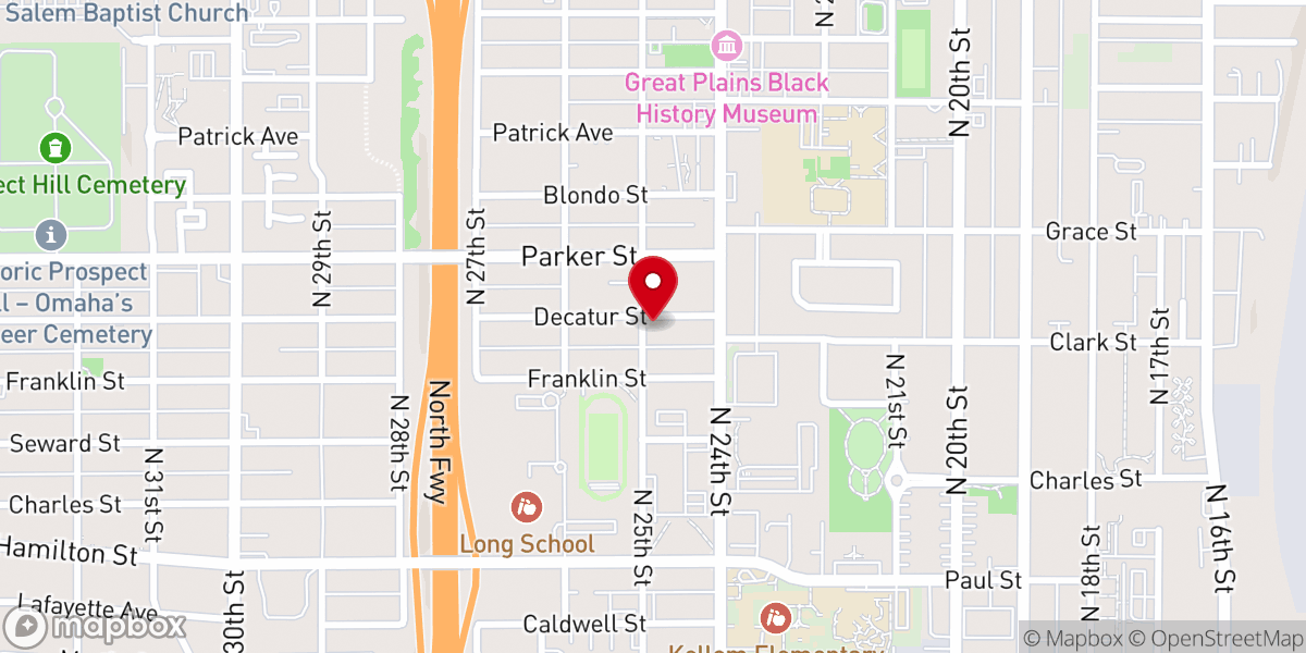 Map showing location of Cleaves Temple Christian Methodist Episcopal Church