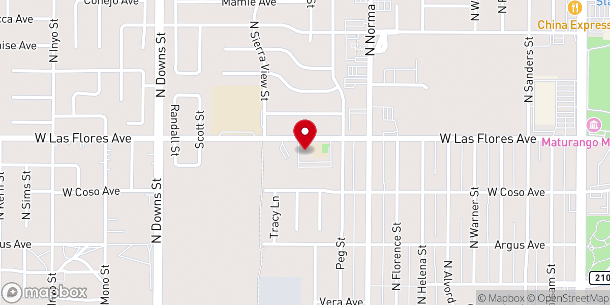 Map showing location of Ridgecrest Seventh-day Adventist Church