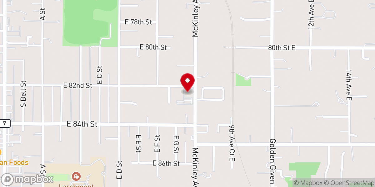 Map showing location of McKinley Park Free Methodist Church