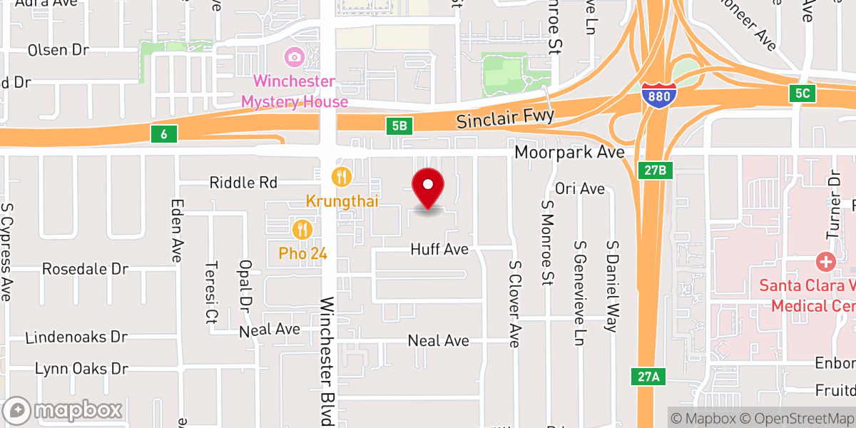 Map showing location of Early Christian Presbyterian Church