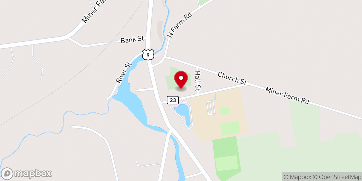 Map showing location of Chazy Presbyterian Church