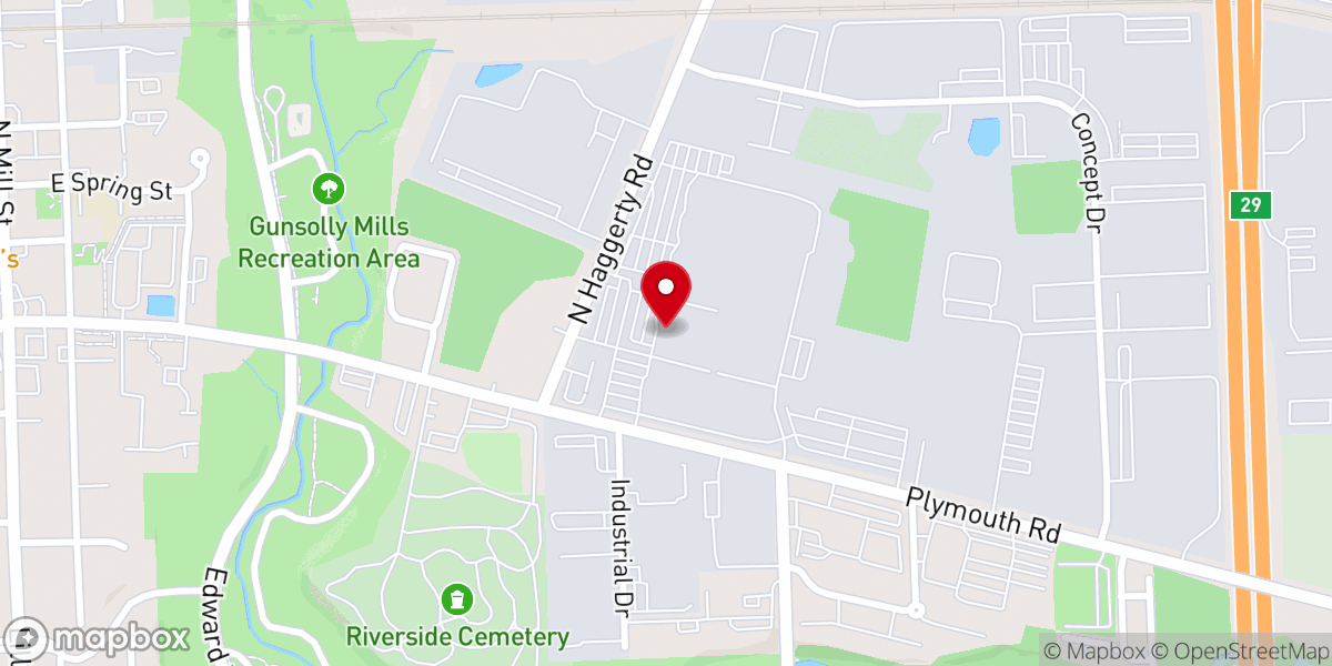 Map showing location of Mile City Church - Plymouth