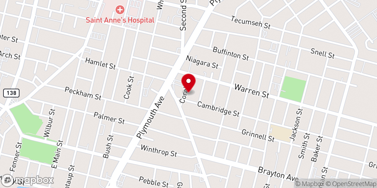 Map showing location of Advent Christian Church