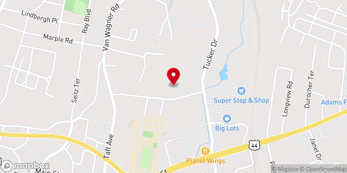 Map showing location of Mid Hudson French Seventh-Day Adventist Church