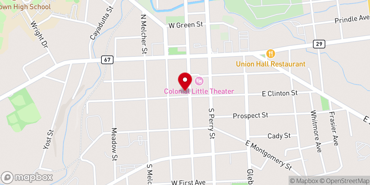 Map showing location of First Methodist Church