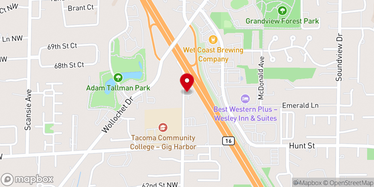 Map showing location of Beacon Baptist Church