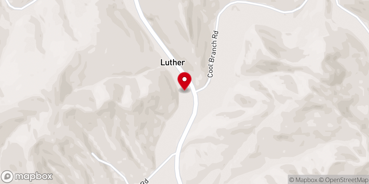 Map showing location of War Creek Church