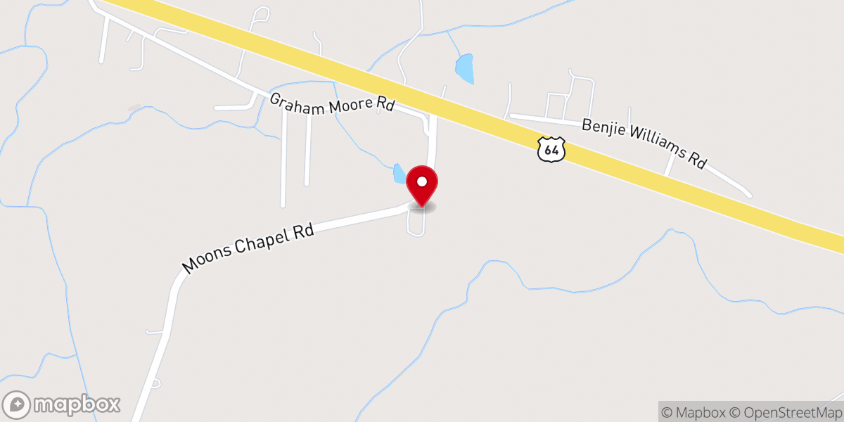 Map showing location of Moons Chapel