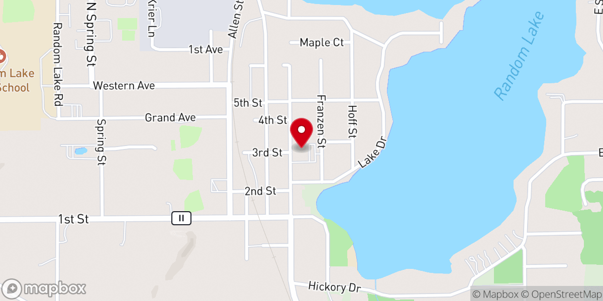 Map showing location of Our Lady of the Lakes Catholic