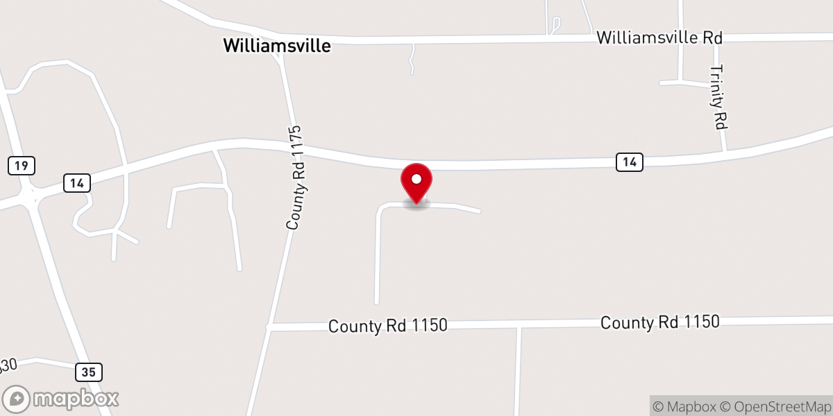 Map showing location of New Center Ridge Church