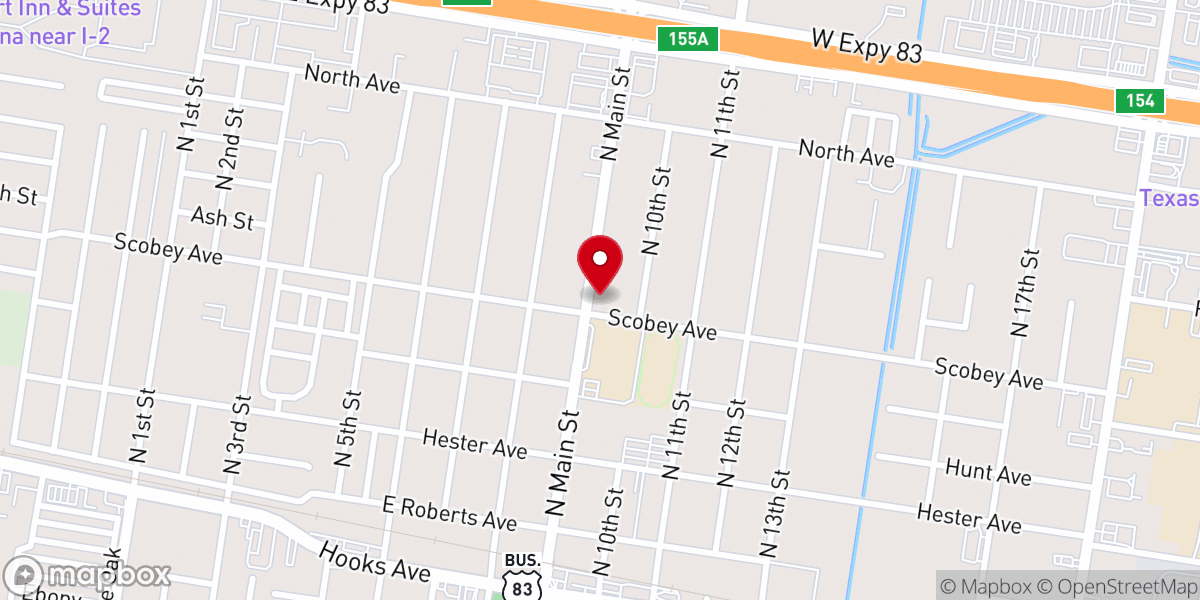 Map showing location of Grace Baptist Church