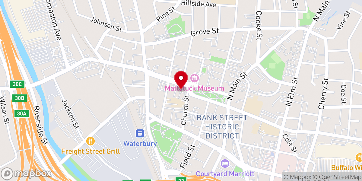 Map showing location of Trinity Episcopal Church