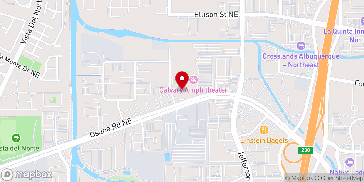 Map showing location of Calvary Church with Skip Heitzig