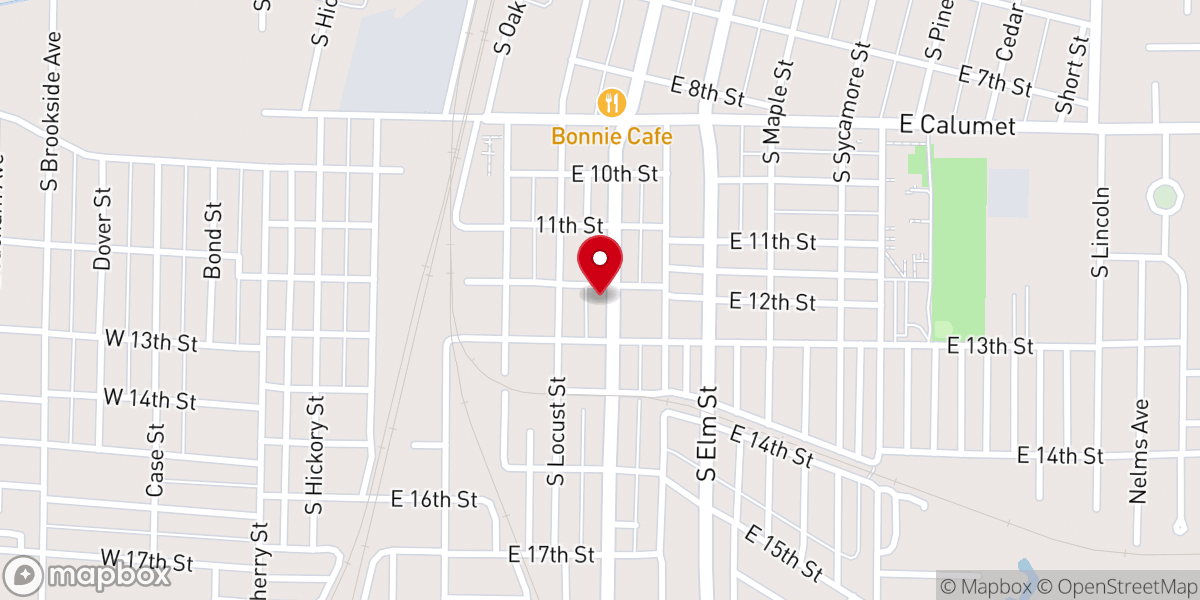 Map showing location of First Apostolic Church
