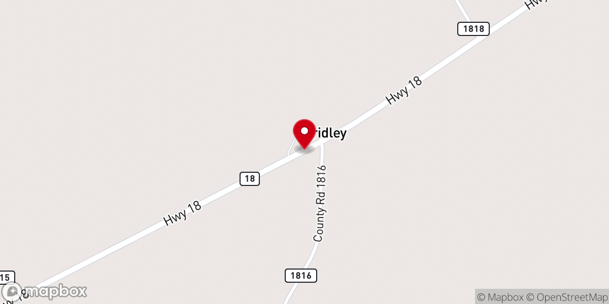Map showing location of Reads Chapel Methodist Church
