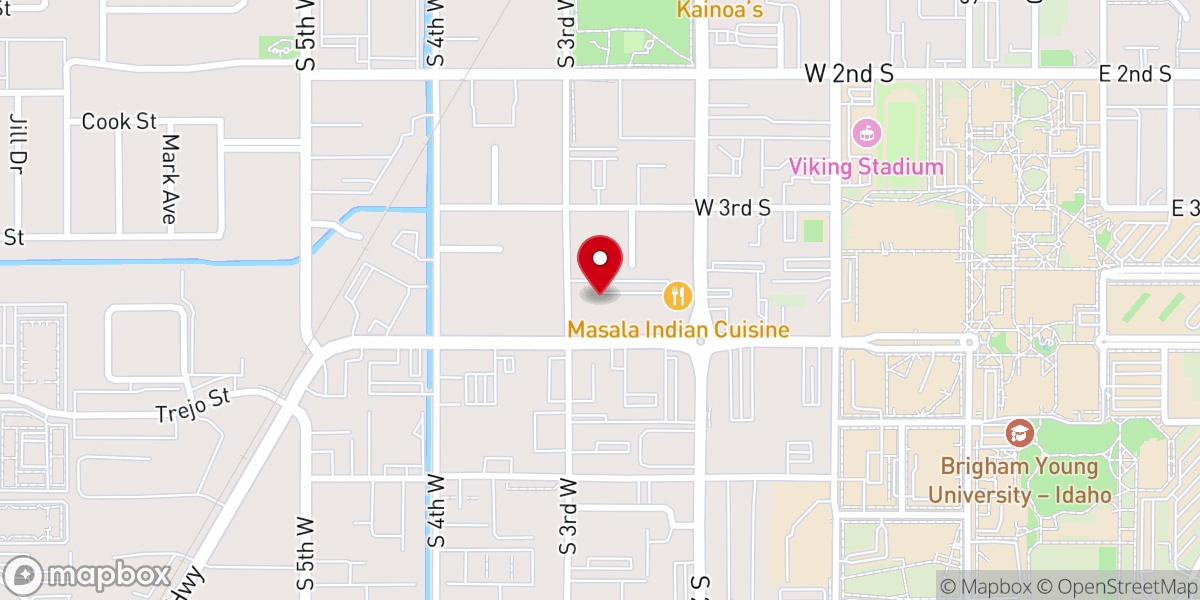Map showing location of Independence Ward Church