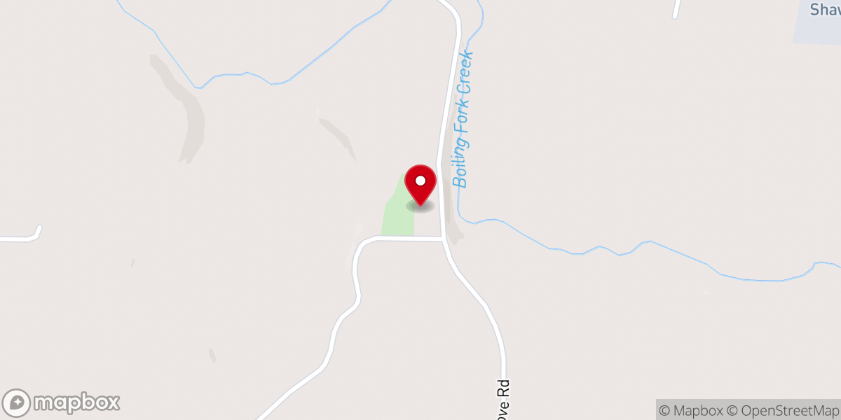 Map showing location of Goshen Cumberland Presbyterian Church