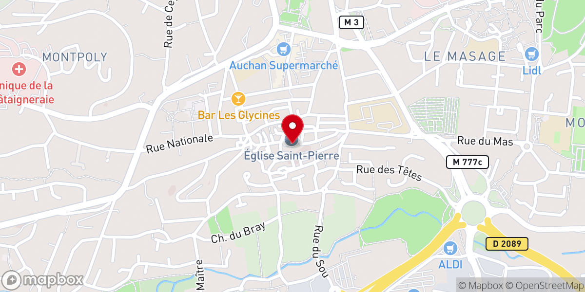 Map showing location of Abbaye Saint-Pierre de Beaumont