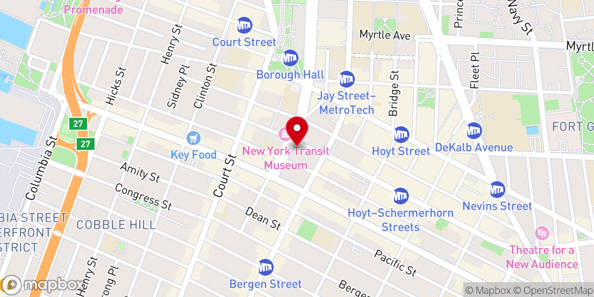 Map showing location of Brooklyn Friends Meetinghouse