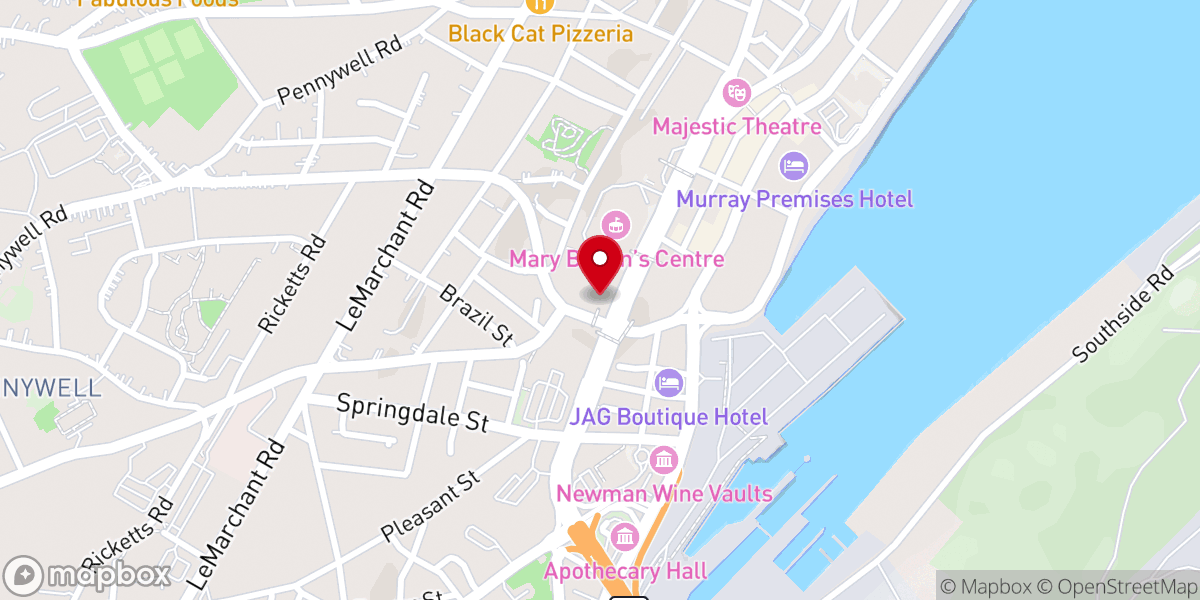 Map showing location of Hermitage Processing Inc.