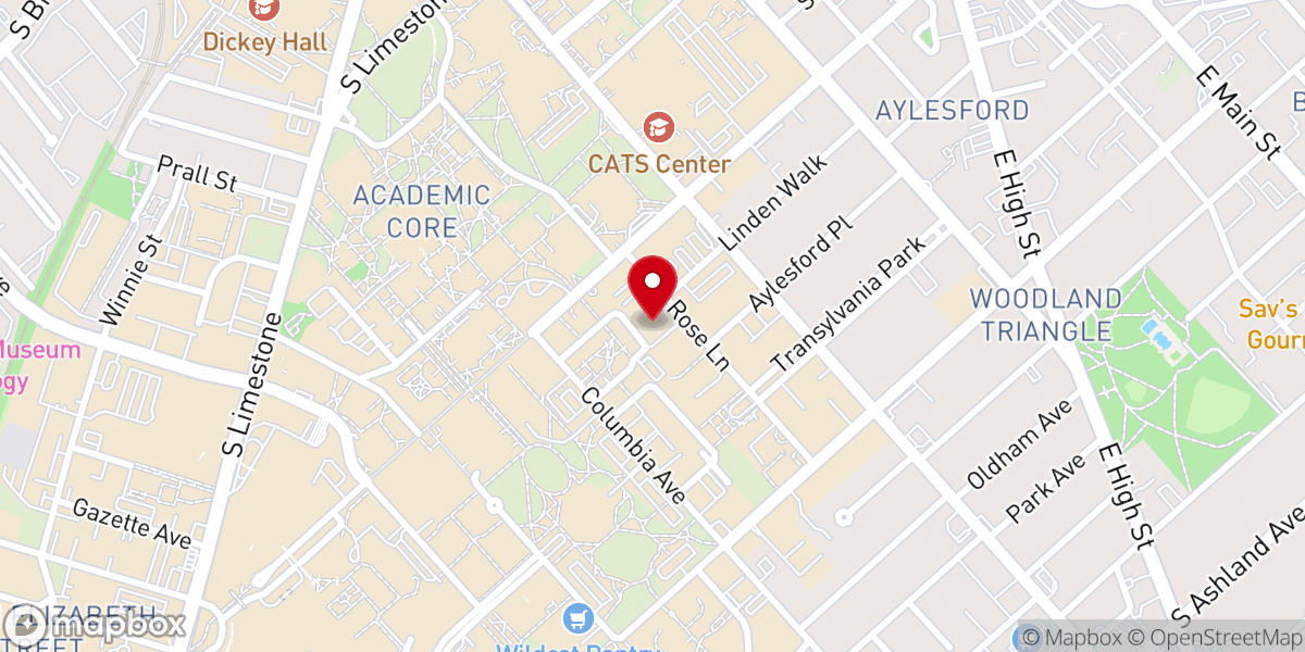 Map showing location of Holy Spirit Parish Catholic Newman Center