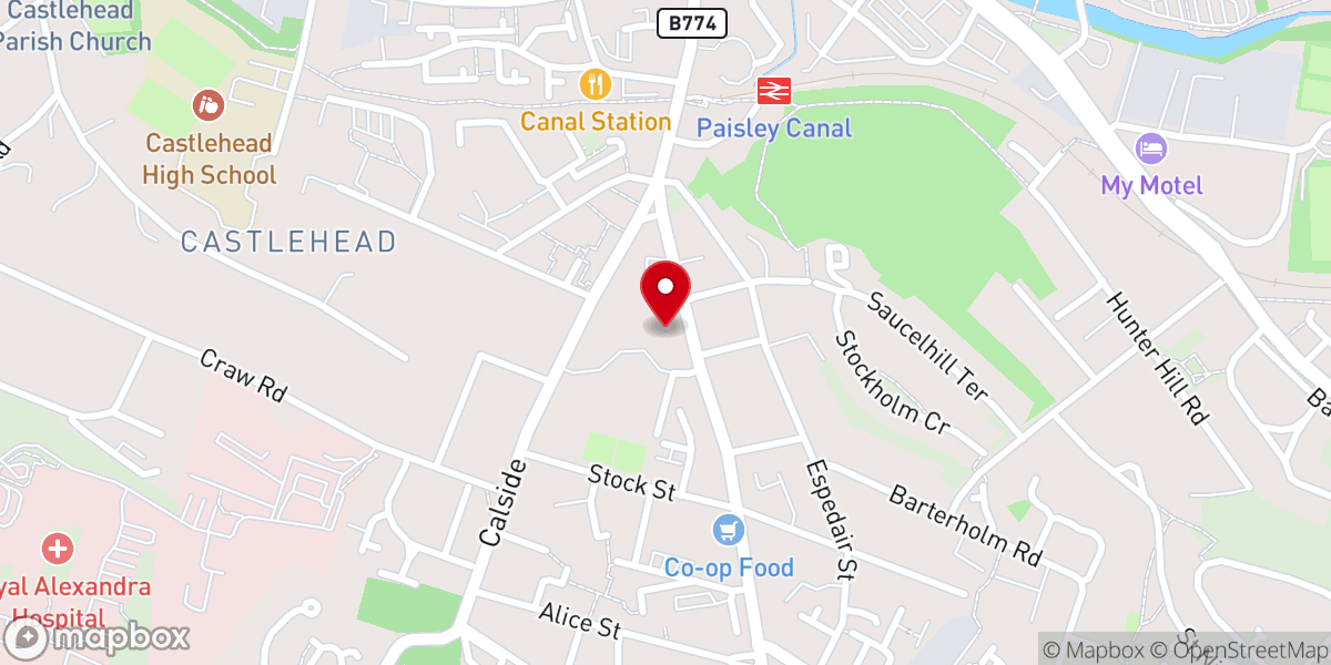 Map showing location of St Luke's Parish Church