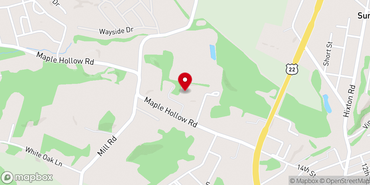 Map showing location of Conemaugh Valley Baptist Association