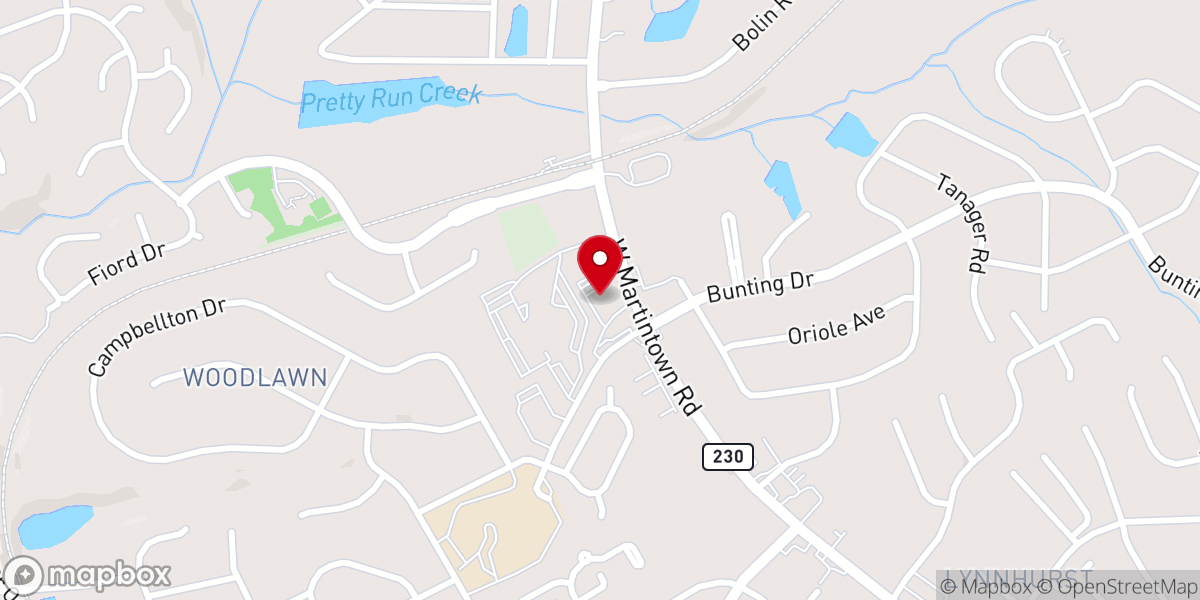 Map showing location of North Augusta Church of Christ