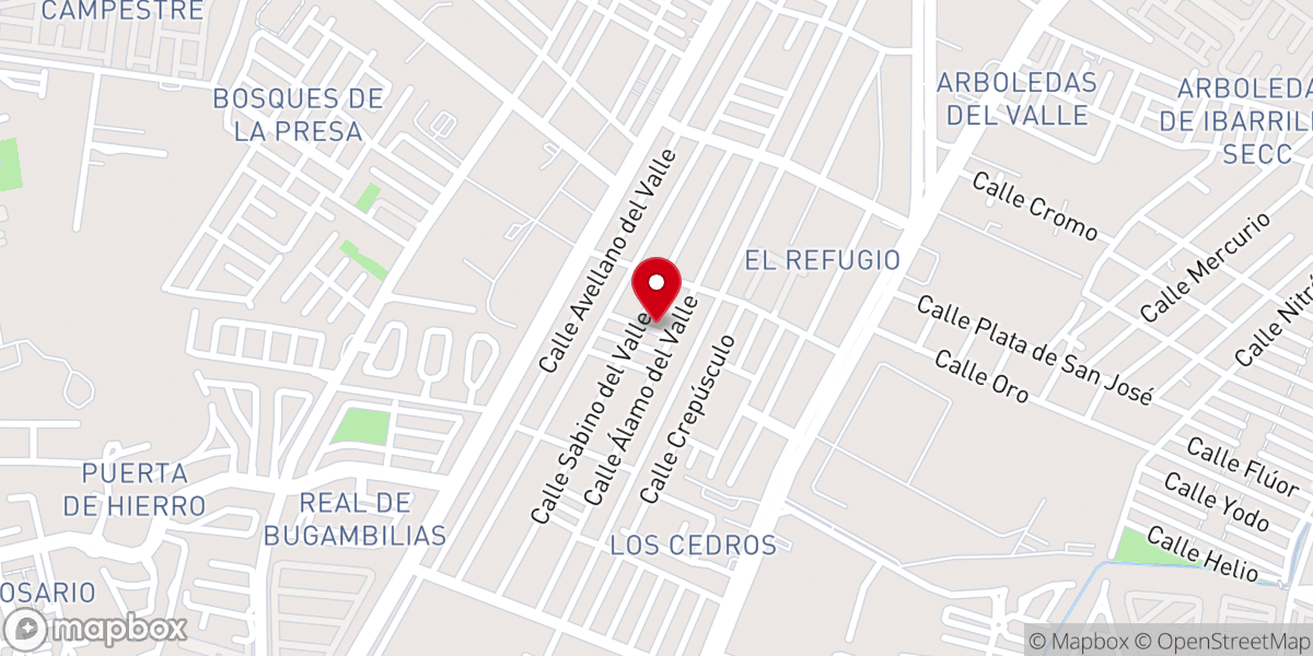 Map showing location of Iglesia Pentecostal Casa Del Rey A.R