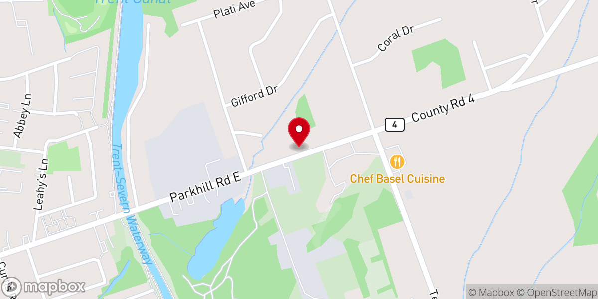 Map showing location of Holy Trinity Greek Orthodox Church