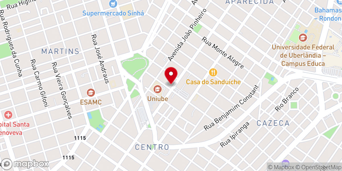 Map showing location of Assembléia de Deus Ministério Madureira