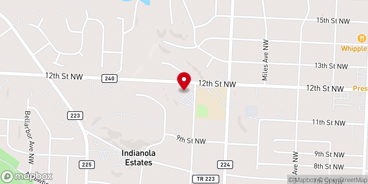 Map showing location of Whipple Heights CMA Church