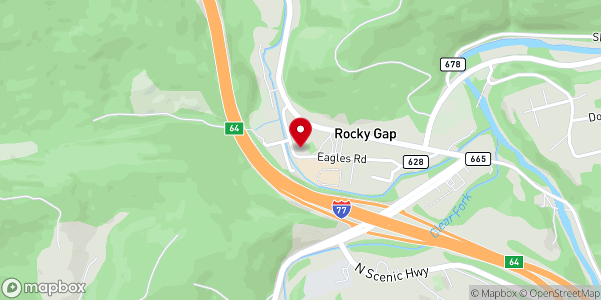 Map showing location of Honaker Chapel
