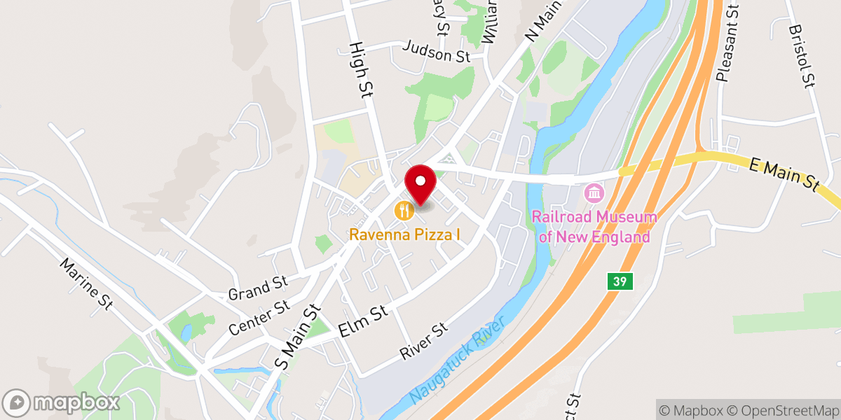 Map showing location of First Congregational Church, Thomaston