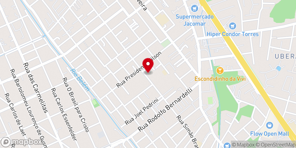 Map showing location of Igreja Fonte da Vida Uberaba