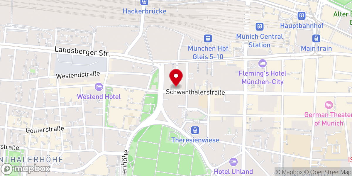 Map showing location of Hrvatska katolička župa München