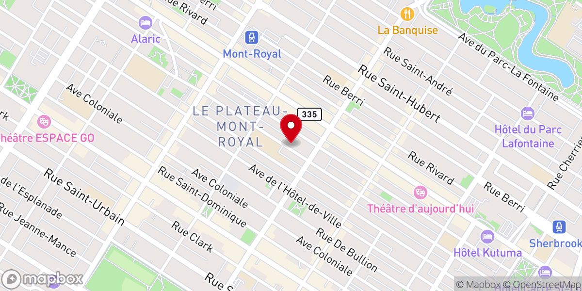 Map showing location of Saint-Jean-Baptiste Catholic Church