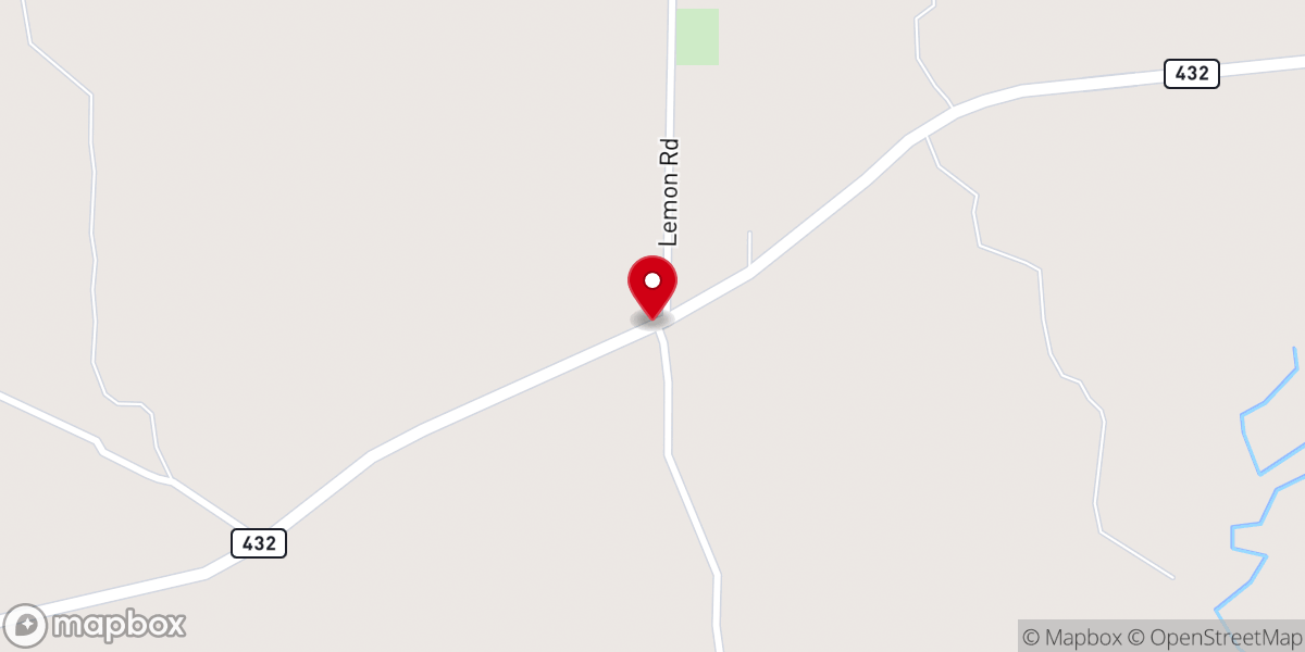Map showing location of Cypress Grove Baptist Church