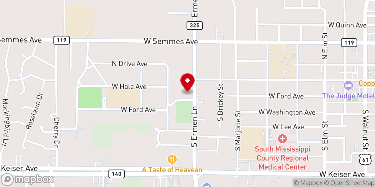 Map showing location of First Christian Church