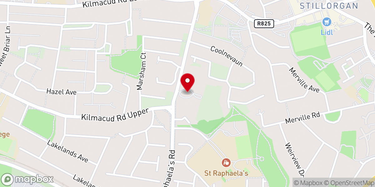 Map showing location of St. Joseph's Carmelite Sisters