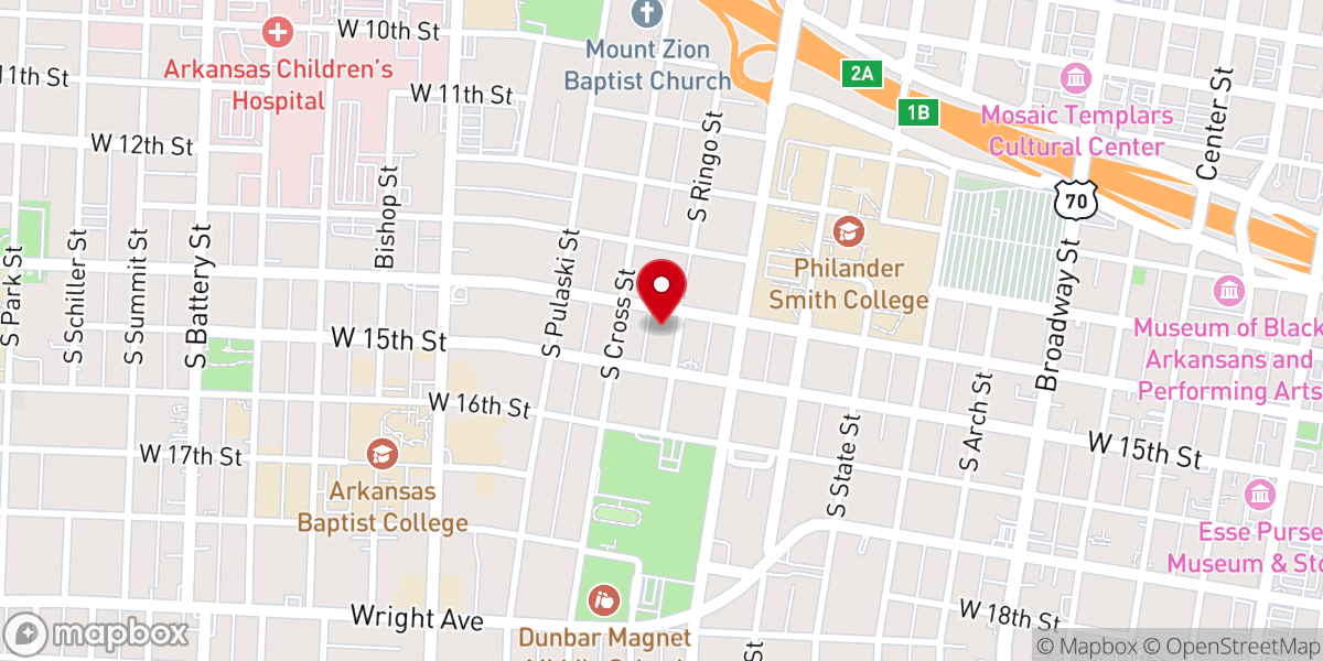 Map showing location of Mount Pleasant Baptist Church